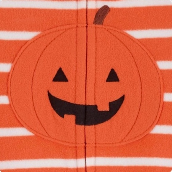 Carter’s Fleece Pumpkin Pajama - Picture 4 of 5